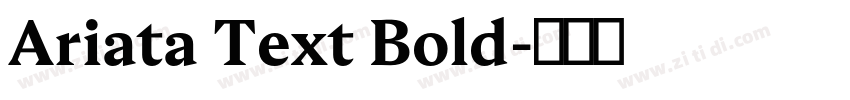 Ariata Text Bold字体转换